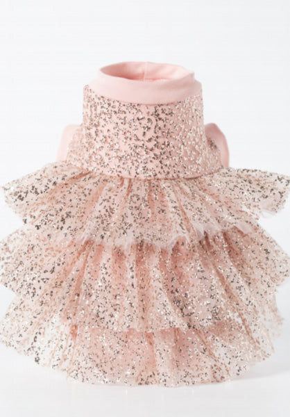 Glitter Dog Dress Rose Gold Glitter Dog Dress Rose Gold